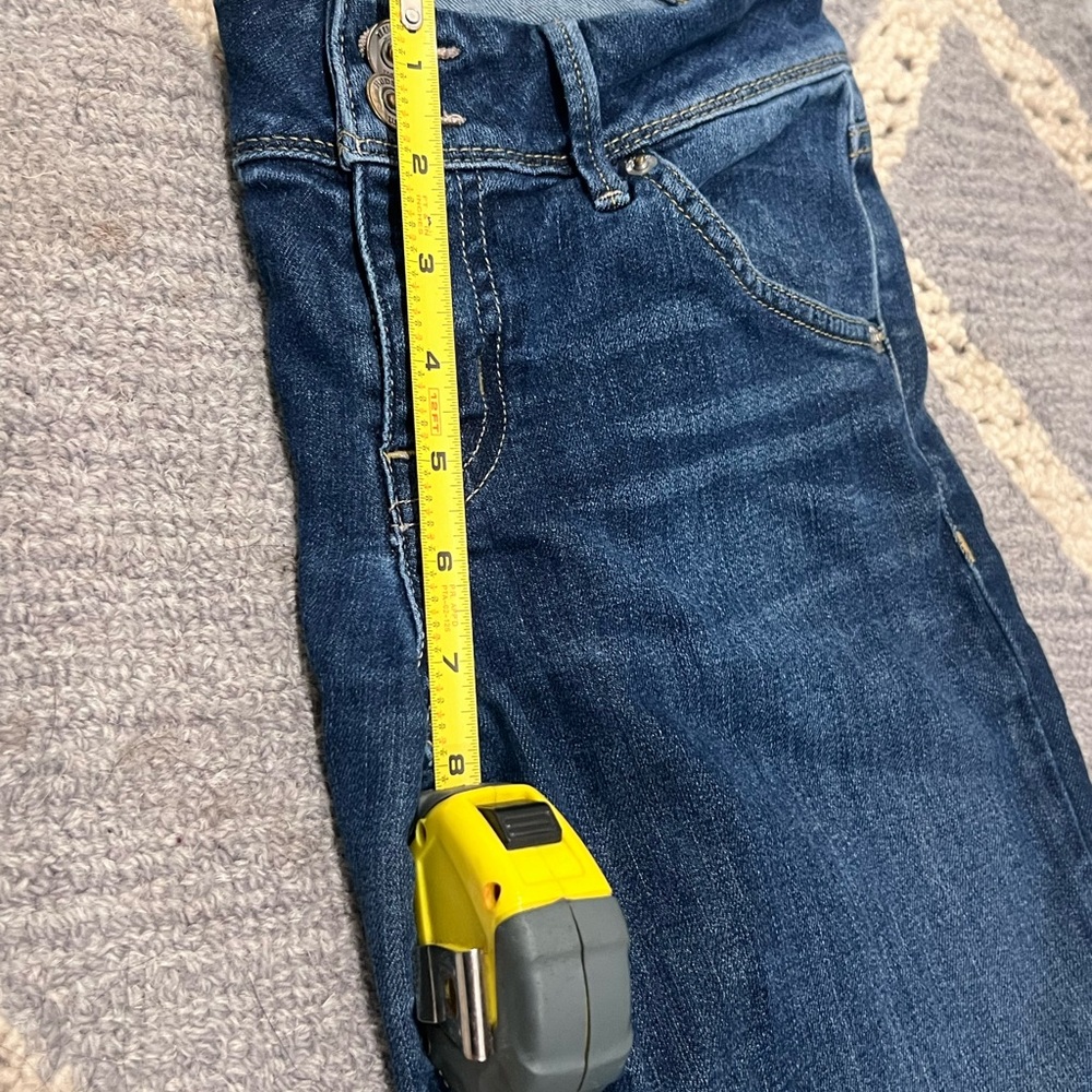 Hudson Y2K Dark Indigo Wash Low Rise Bootcut Denim 27 Short Flap Pockets - Picture 9 of 10